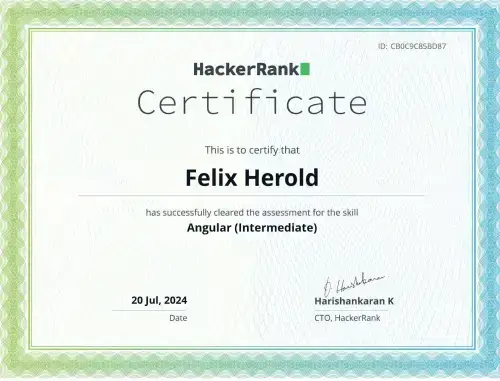 Preview for Angular (Intermediate) from HackerRank