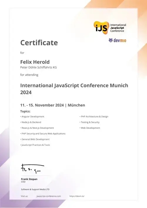 Preview for International JavaScript Conference Munich 2024 from devmio